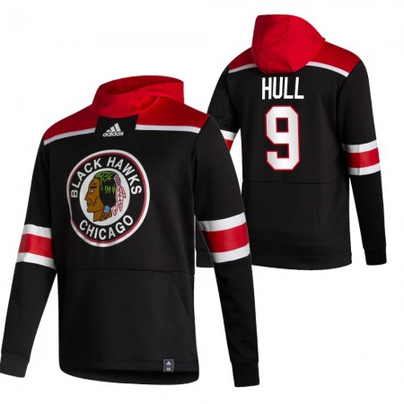 Herren Eishockey Chicago Blackhawks Bobby Hull 9 2020-21 Reverse Retro Pullover Hooded Sweatshirt
